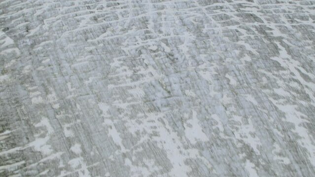 Icy Slope of the Aletsch Glacier in Switzerland's Bernese Alps, Aerial