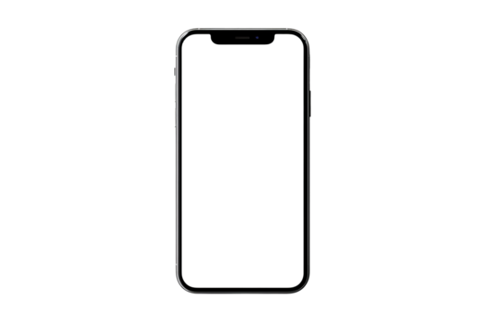 smart phone on transparent background, generative ai
