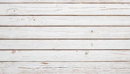 Natural Pattern of White Old Wooden Wall Background