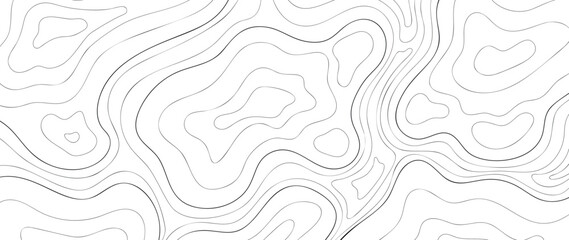 Topographic map pattern background vector. Abstract mountain terrain map background with abstract shape line texture. Design illustration for wall art, fabric, packaging, web, banner, wallpaper. - obrazy, fototapety, plakaty