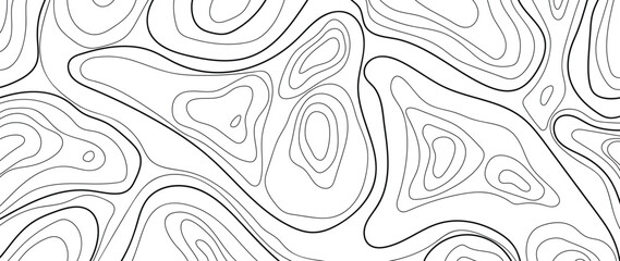 Topographic map pattern background vector. Abstract mountain terrain map background with abstract shape line texture. Design illustration for wall art, fabric, packaging, web, banner, wallpaper.