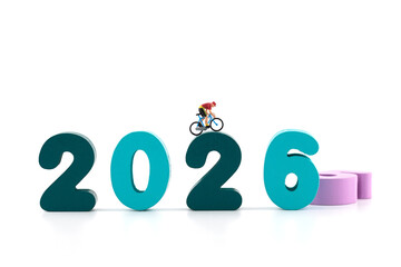 Miniaturized photography cycling across 2026 New Year's Day