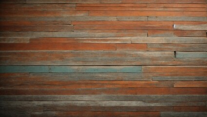Fototapeta premium AI generated illustration of Warm-toned rustic wooden planks