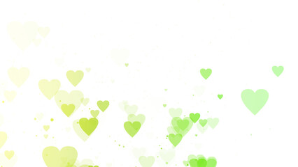 浮遊する円、ハートマーク、透過、淡い、イラスト