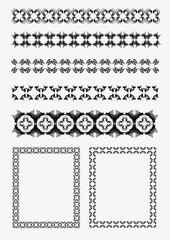 Collection of Ornamental Rule Lines and frames in Different Design styles. Vector illustration