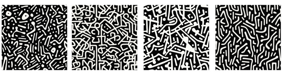 Scattered Geometric Line Shapes. Abstract Background