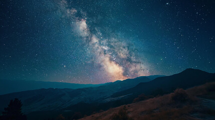 Celestial Canvas: Milky Way's Swirling Beauty - Powered by Adobe