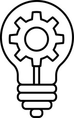 Idea Bulb Gear Business Idea Drawing Doodle Vector Illustration