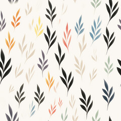 Naklejka premium Leave seamless pattern. Design for printing, wallpaper, poster, wall art, paper, packaging.