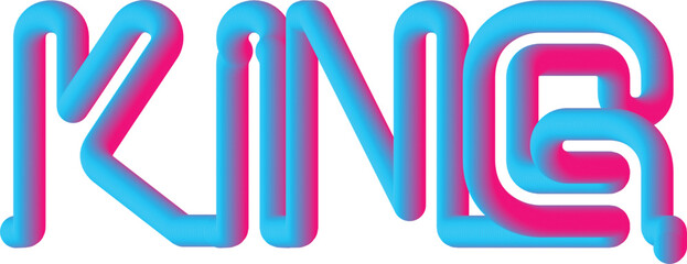king of king text effect, font editable, typography, 3d text. vector