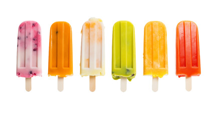 colorful popsicle isolated on white