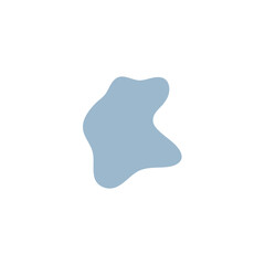 Blue liquid blob shape