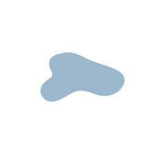 Blue liquid blob shape