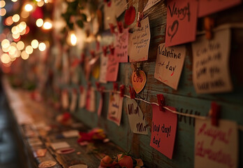 Naklejka na ściany i meble Valentine day , I love you dear - card 