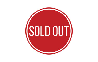 Sold out stamp red rubber stamp on white background. Sold out stamp sign. Sold out stamp.