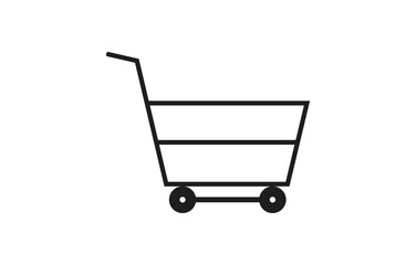 shopping cart icon isolated on white background