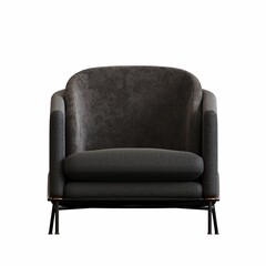armchair isolated on white background, interior furniture, 3D illustration, cg render