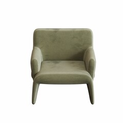 armchair isolated on white background, interior furniture, 3D illustration, cg render
