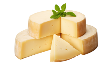 Montasio cheese  on transparent_background