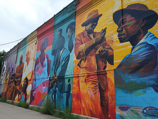 A Mural Depicting Key Moments In Black History Educating And Inspiring Onlookers