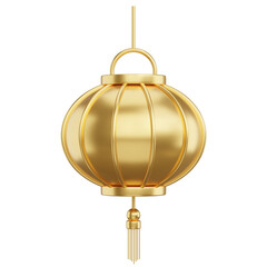 3d render of  chinese golden lantern icon. © KWstudio