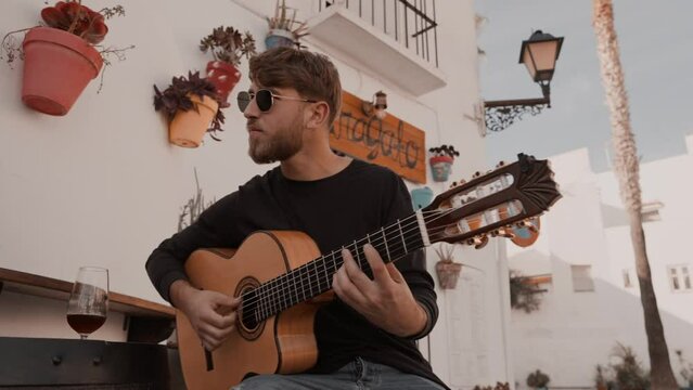 Guitarist at Taberna Caragato, Cadiz, Spain