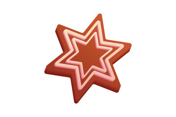 Star Gingerbread Cookie Christmas Sticker