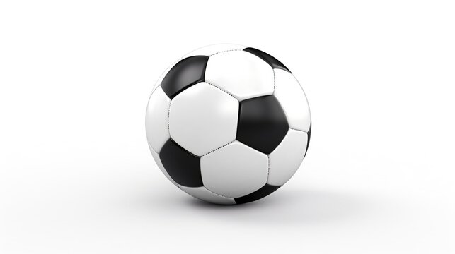 Soccer Ball on White Background. Football, Sport, Play, Workout, Healthy Life, Game

