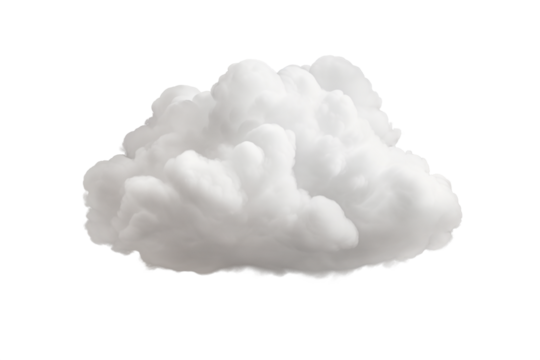 White cloud isolated on background