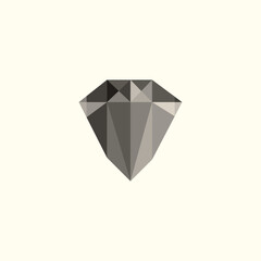 Diamond premium elegant geometri logo