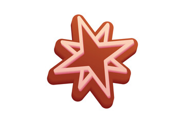 Star Gingerbread Christmas Sticker