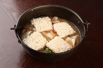 seafoods crispy rice crust soup