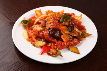 fried shrimps and spicy chill sauce