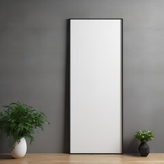modern white poster with blank white poster mockup