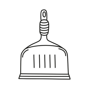 black and white dustpan cleaning tool clip art preview