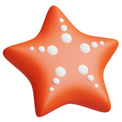 Starfish Realistic 3D Illustration