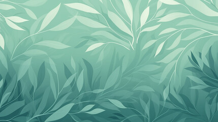 Green transparent illustration, wild blooming floral pattern, delicate green flowers, greeting card template on background. Fabric wallpaper print texture. Green invitation wedding card.