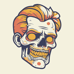 zombie head vector design