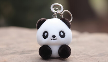 Craft a keychain featuring a small 3D panda with LED eyes that light up. It could serve as a...