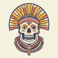 skull head skelenton mexican