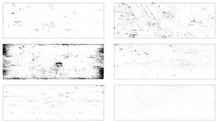 Set of Grunge textures. Abstract monochrome background. Image includes a effect the black and white