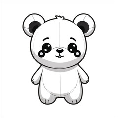 Vector simple cute panda