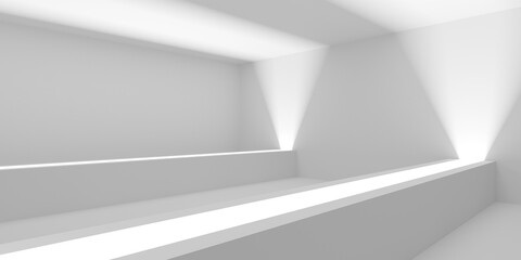 Empty Room. Abstract Futuristic Interior