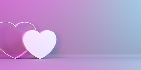 Love and valentine day. Hearts shapes design selebration background