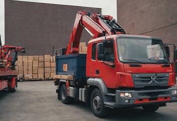 Forklift Truck. Diesel Counterbalance Truck. Partial picture