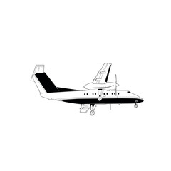Australian airplane design vector silhouette perfect for airplane books, posters, children's picture books, aviation books and story books