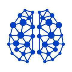 Digital Brain Vector Logo Design Template