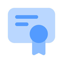 certificate duotone icon