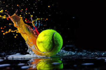 tennis colorful on background