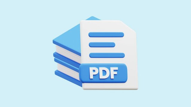 Portable Digital Document animated 3d icon. Great for business, technology, company, websites, apps, education, marketing and promotion. Library 3d icon animation.